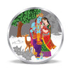 BIS Hallmarked Radha Krishna with Deer 999 Pure Silver Coin