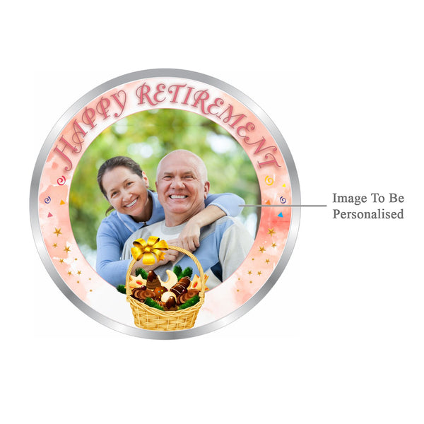 BIS Hallmarked Personalised Retirement Day Gift 20GM Silver Coin