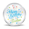 BIS Hallmarked Personalised Happy Birthday Silver Coin 999 Pure