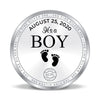 BIS Hallmarked Personalised New-Born Baby Boy 999 Pure Silver Coin