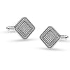 925 Sterling Silver Cubic-Zirconia Square Wedding Cufflinks for Dad Father Grand-Father for Men