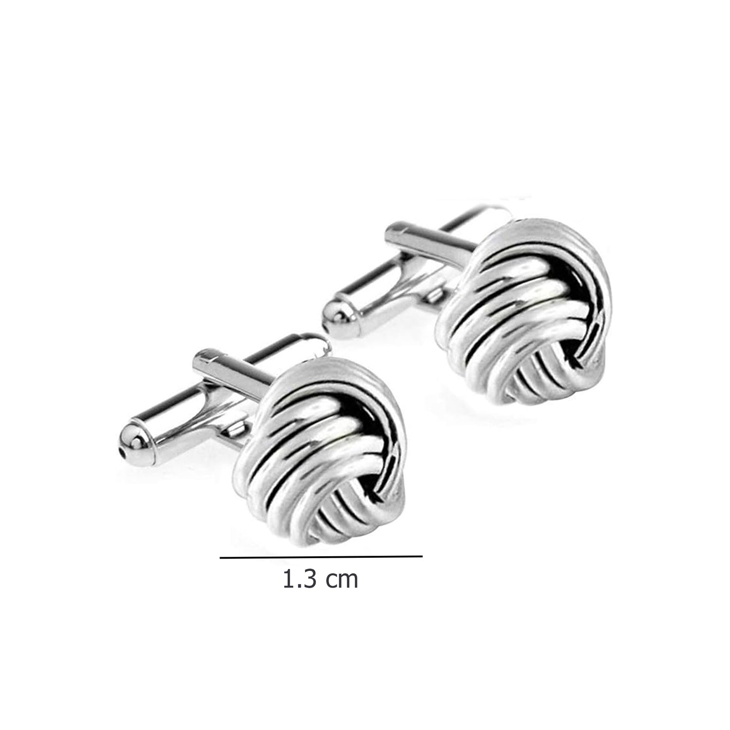 925 Sterling Silver Italian Design Love Knot Cufflinks for Men