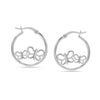 925 Sterling Silver Butterfly Hoop Earrings for Women 22 MM