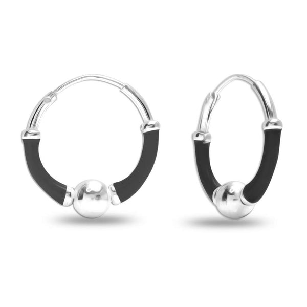 925 Sterling Silver Bali Hoop Earrings for Women & Girls