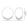 925 Sterling Silver Beads Bali Design Hoop Earrings for Teen Women