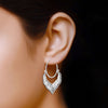 925 Sterling Silver Oxidized Hoop Earrings for Women