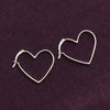 925 Sterling Silver Italian Design Heart Shape Click Top Hoop Earrings for Women Teen