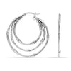 925 Sterling Silver Antique Orbital Bamboo Hoop Earrings for Women Teen