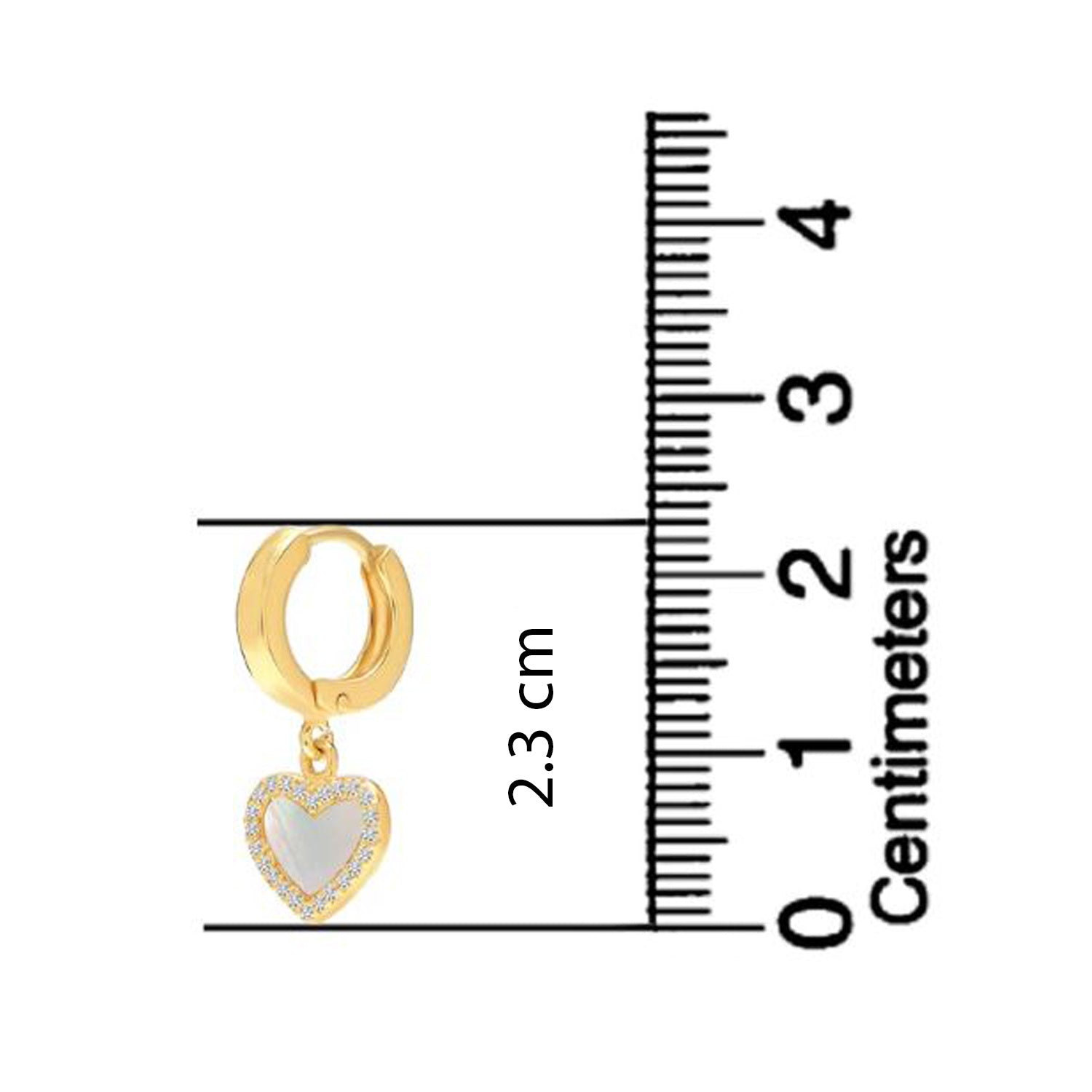 925 Sterling Silver 18K Gold-Plated Mothers of Pearl Heart Huggie Hoop Earrings for Women Teen