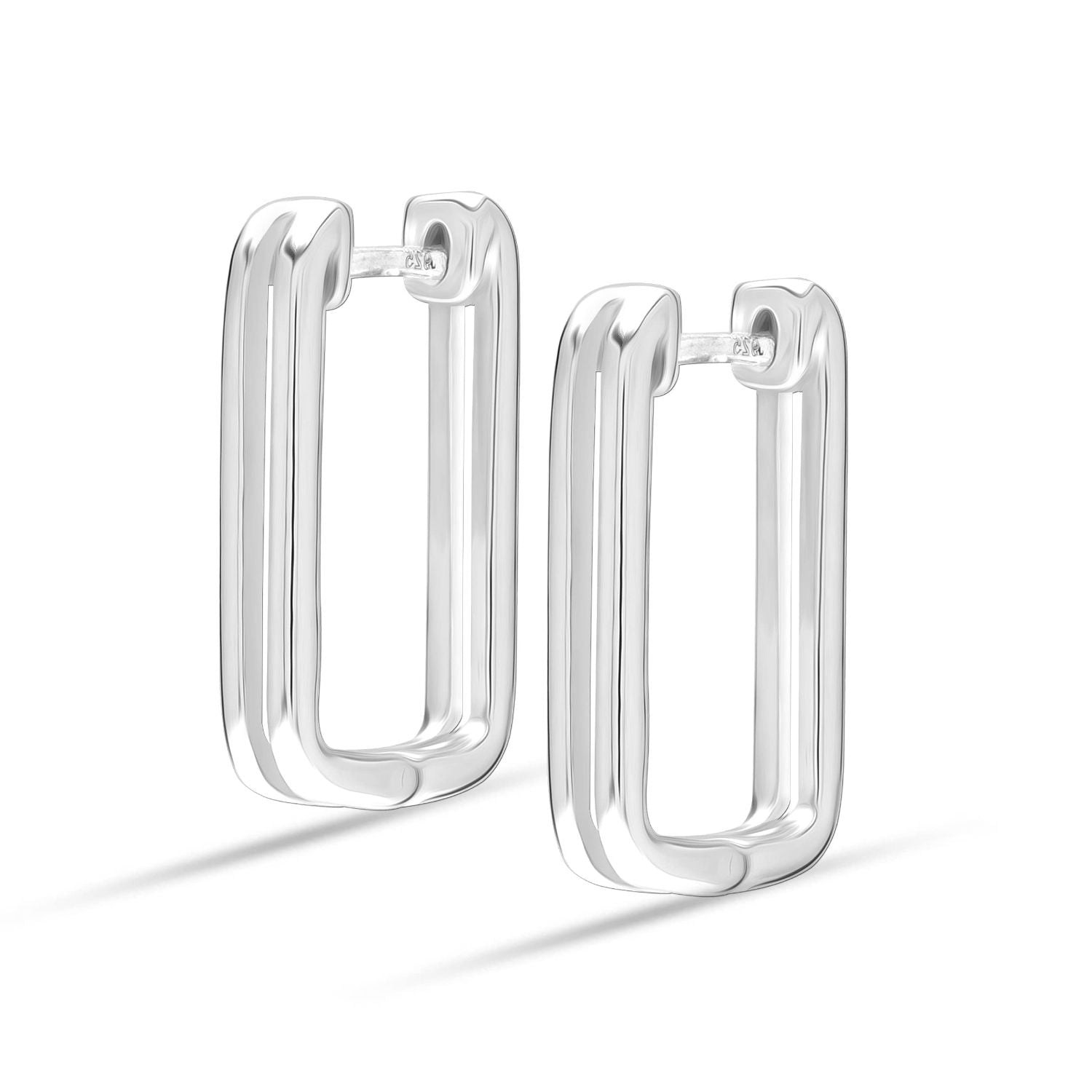 925 Sterling Silver Classic Huggie Hoop Earrings for Men