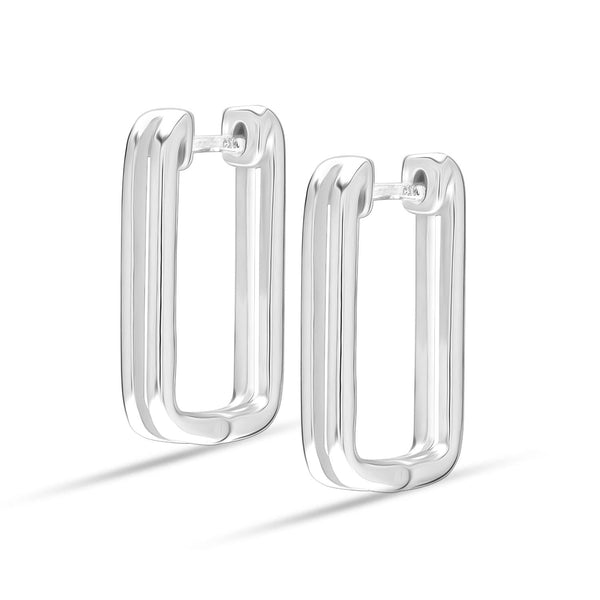 925 Sterling Silver Classic Huggie Hoop Earrings for Men