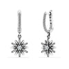 925 Sterling Silver CZ Starburst Cubic Zirconia U-Shaped Huggie Hoop Earrings for Women Teen