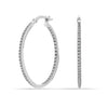 925 Sterling Silver Round CZ Hoop Earrings for Women and Girls