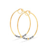 925 Sterling Silver 14K Gold Plated Hypoallergenic Antique Finish Hoop Earrings For Teen Women