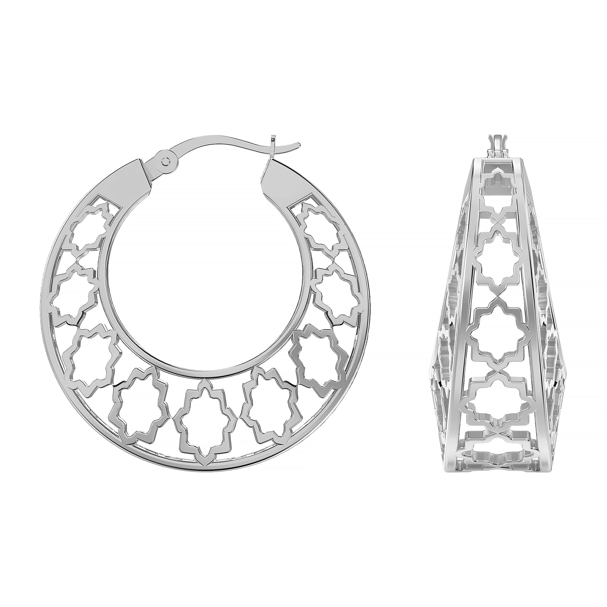 925 Sterling Silver Small Mesh Filigree Handmade Round Basket Weaven Hoop Earrings for Women Teen