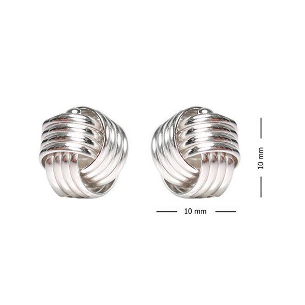 925 Sterling Silver Love Knot Stud Earrings for Teen Women