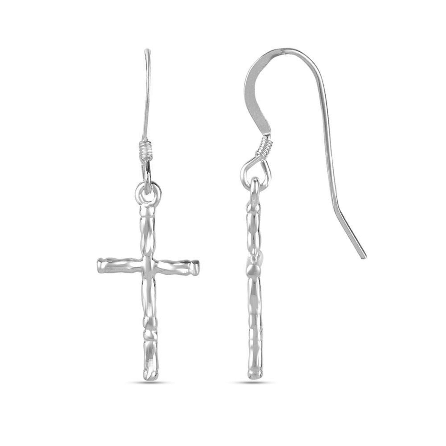 925 Sterling Silver Cross-Earrings for Teen Women and Girls