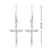 925 Sterling Silver Cross-Earrings for Teen Women and Girls