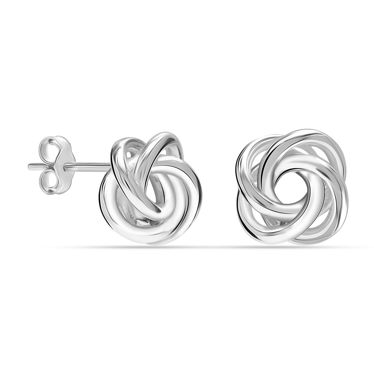 925 Steling Silver Celtic Love Knot Stud Earrings for Women