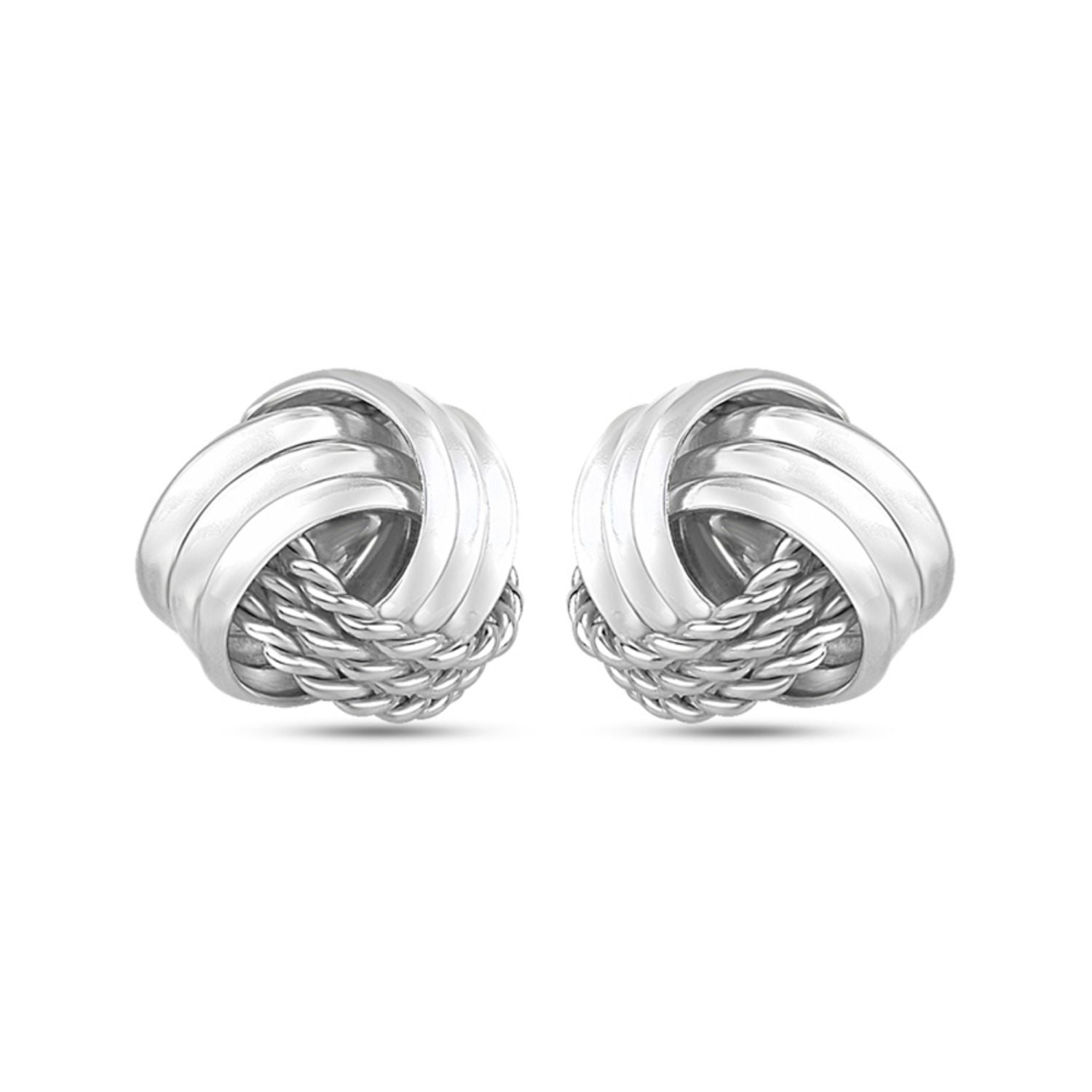 925 Sterling Silver Love Knot Stud Earrings for Teen Women