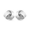 925 Sterling Silver Love Knot Stud Earrings for Teen Women