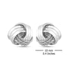 925 Sterling Silver Love Knot Stud Earrings for Teen Women