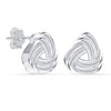 925 Steling Silver Trinity Love Knot Celtic Stud Earrings for Women