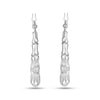 925 Sterling Silver Bamboo Hoop Earrings for Women