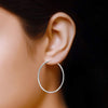 925 Sterling Silver Diamond Cut Big Hoop Earrings for Women