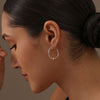 925 Sterling Silver Gold Plated Hoop Earrings for Teen Women