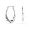 925 Sterling Silver Jewellery SMALL Light-Weight Shrimp Click-Top Oval Hoop Earrings for Girls 25mm