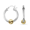 925 Sterling Silver Hoop Earrings for Teen Women 25 MM