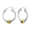 925 Sterling Silver Hoop Earrings for Teen Women 25 MM