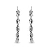 925 Sterling Silver Omega Back Hoop Earrings for Women 28 MM