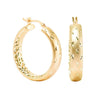 925 Sterling Silver Gold Plated Hoop Earrings for Women 30 MM
