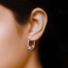 925 Sterling Silver Bali Style Ring Hoop Earrings for Women