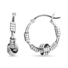 925 Sterling Silver Antique Hoop Earrings for Teen Women