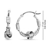 925 Sterling Silver Antique Hoop Earrings for Teen Women