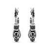 925 Sterling Silver Antique Tribal Hoop Earrings for Teen Women