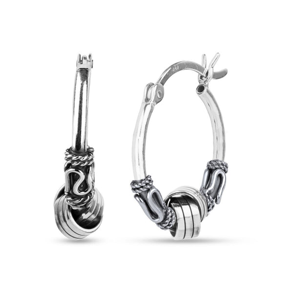 925 Sterling Silver Love Knot Hoop Earrings for Teens Women