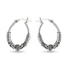 925 Sterling Silver Balinese Hoop Earrings for Teen Women