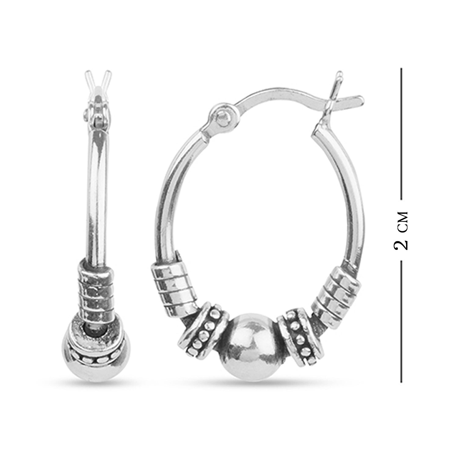 925 Sterling Silver Hollow Hoop Earrings for Teen Women