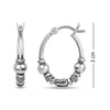 925 Sterling Silver Tribal Hoop Earrings for Teen Women