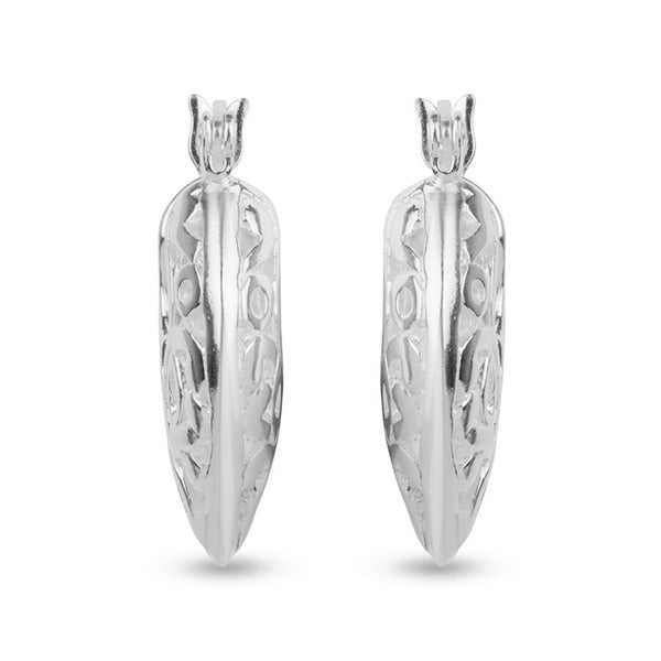 925 Sterling Silver Filigree Hoop Earrings for Teen Women