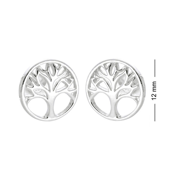 925 Sterling Silver Tree Of Life Earrings for Teen Women