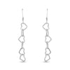 925 Sterling Silver Valentines Day Heart Inspired Dangler Earrings for Women