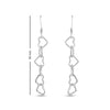 925 Sterling Silver Valentines Day Heart Inspired Dangler Earrings for Women