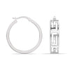 925 Sterlingb Silver Greek Wall Hoop Earrings for Teen Women