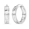 925 Sterlingb Silver Greek Wall Hoop Earrings for Teen Women