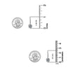 925 Sterling Silver CZ Drop Dangle Earrings for Teen Women 8MM
